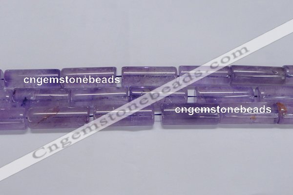 CNA817 15.5 inches 15*40mm tube natural light amethyst beads