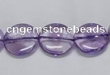 CNA822 15.5 inches 14mm flat round natural light amethyst beads