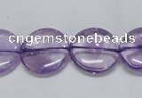 CNA824 15.5 inches 18mm flat round natural light amethyst beads