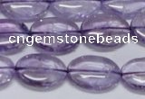 CNA831 15.5 inches 12*16mm oval natural light amethyst beads