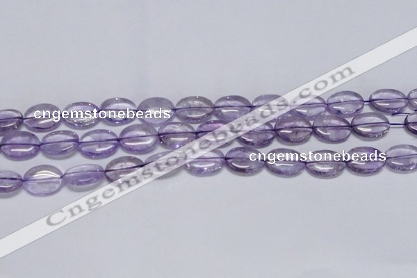 CNA831 15.5 inches 12*16mm oval natural light amethyst beads