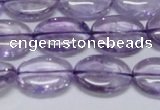 CNA832 15.5 inches 13*18mm oval natural light amethyst beads