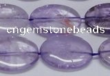 CNA834 15.5 inches 18*25mm oval natural light amethyst beads