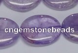 CNA836 15.5 inches 25*30mm oval natural light amethyst beads