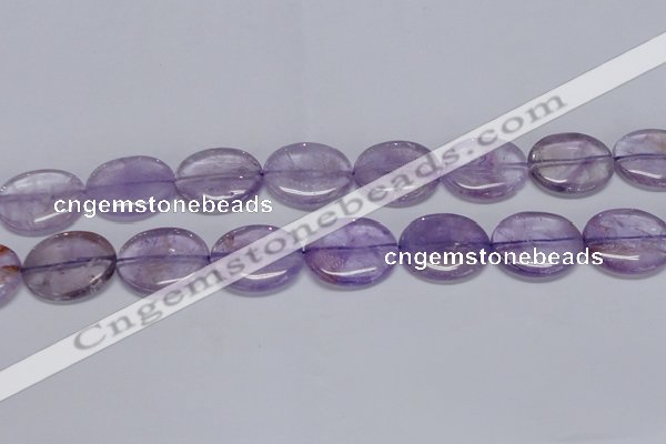 CNA836 15.5 inches 25*30mm oval natural light amethyst beads