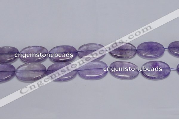 CNA837 15.5 inches 25*35mm oval natural light amethyst beads