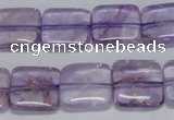 CNA840 15.5 inches 10mm square natural light amethyst beads