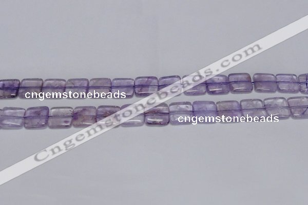 CNA840 15.5 inches 10mm square natural light amethyst beads