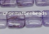 CNA843 15.5 inches 16mm square natural light amethyst beads