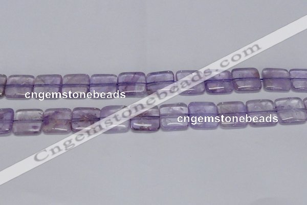 CNA843 15.5 inches 16mm square natural light amethyst beads