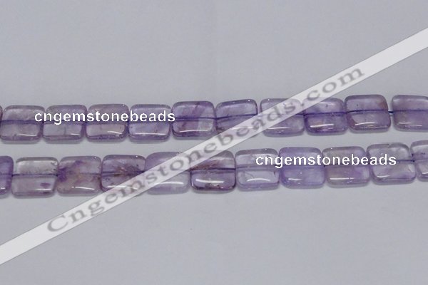 CNA844 15.5 inches 18mm square natural light amethyst beads