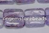 CNA845 15.5 inches 20mm square natural light amethyst beads