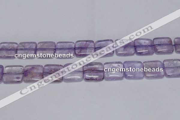 CNA845 15.5 inches 20mm square natural light amethyst beads