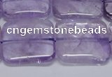 CNA846 15.5 inches 25mm square natural light amethyst beads