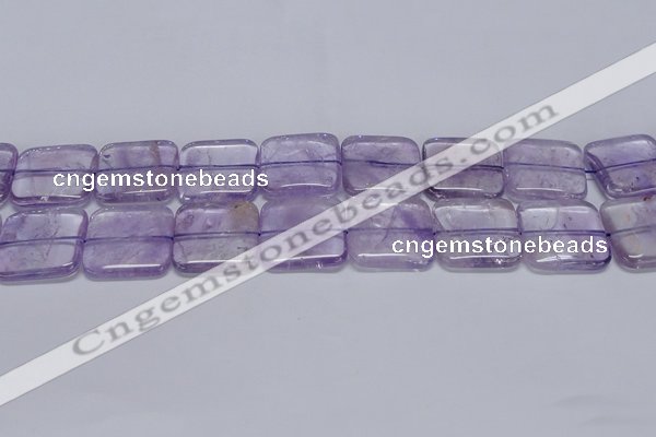 CNA846 15.5 inches 25mm square natural light amethyst beads