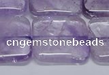 CNA847 15.5 inches 30mm square natural light amethyst beads