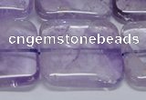 CNA848 15.5 inches 35mm square natural light amethyst beads