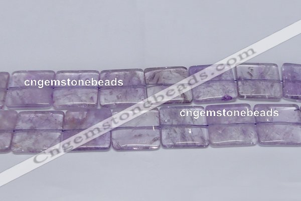 CNA849 15.5 inches 40mm square natural light amethyst beads