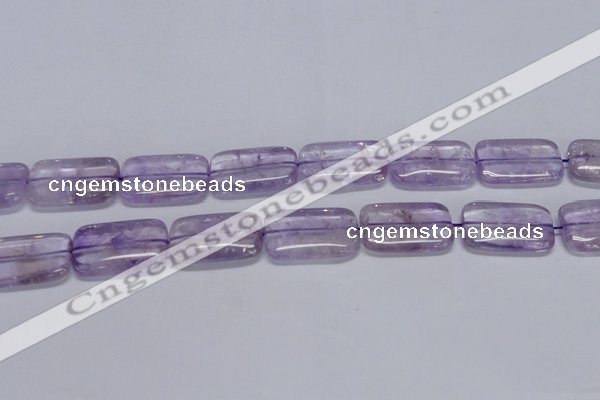 CNA854 15.5 inches 18*25mm rectangle natural light amethyst beads
