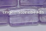 CNA856 15.5 inches 25*35mm rectangle natural light amethyst beads