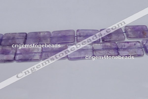 CNA856 15.5 inches 25*35mm rectangle natural light amethyst beads