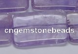 CNA857 15.5 inches 30*40mm rectangle natural light amethyst beads