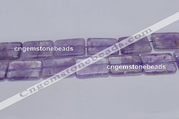 CNA857 15.5 inches 30*40mm rectangle natural light amethyst beads