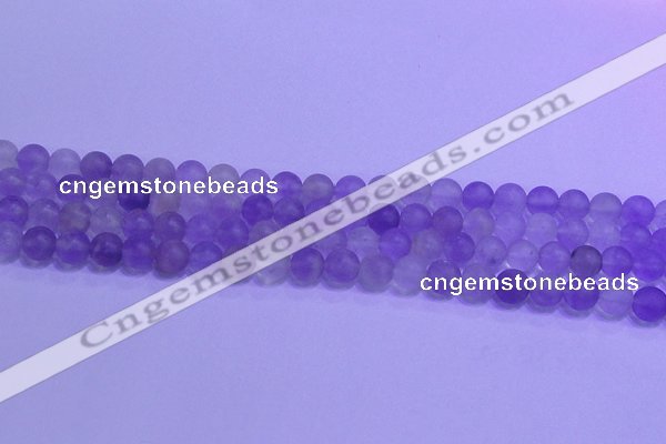 CNA911 15.5 inches 6mm round matte amethyst gemstone beads