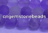 CNA913 15.5 inches 10mm round matte amethyst gemstone beads