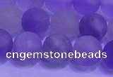 CNA914 15.5 inches 12mm round matte amethyst gemstone beads