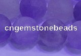 CNA916 15.5 inches 16mm round matte amethyst gemstone beads