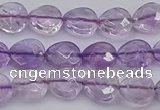 CNA924 15.5 inches 10*10mm faceted flat teardrop natural amethyst beads