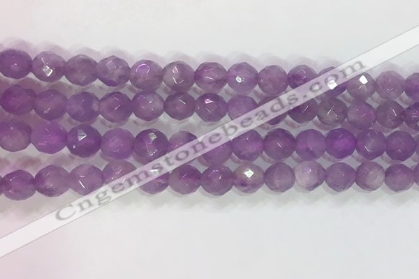 CNA963 15.5 inches 6mm faceted round natural lavender amethyst beads