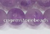 CNA965 15.5 inches 10mm faceted round natural lavender amethyst beads