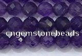 CNA990 15.5 inches 4mmm faceted round amethyst beads wholesale