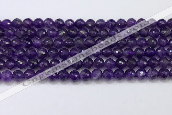 CNA991 15.5 inches 6mmm faceted round amethyst beads wholesale