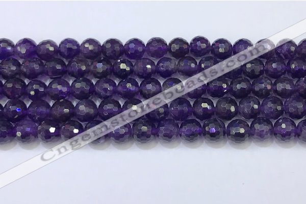 CNA992 15.5 inches 8mmm faceted round amethyst beads wholesale