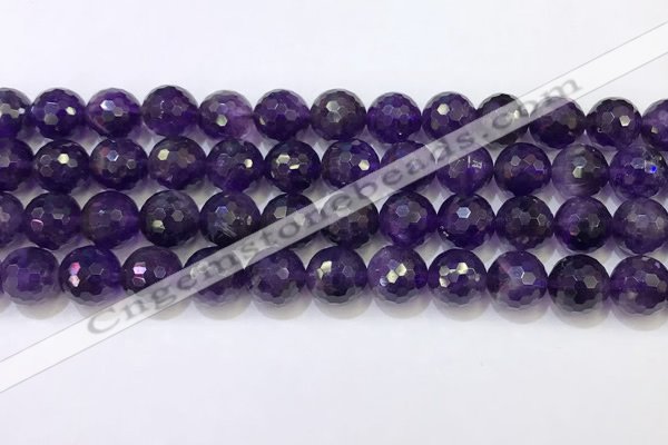 CNA993 15.5 inches 10mmm faceted round amethyst beads wholesale