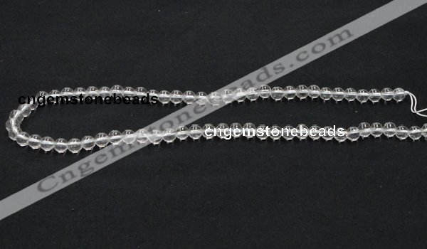 CNC01 15.5 inches 6mm round grade AB natural white crystal beads