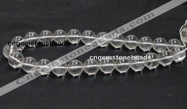 CNC06 15.5 inches 16mm round grade AB natural white crystal beads