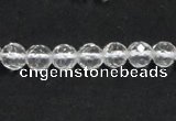 CNC07 15.5 inches 6mm faceted round grade AB natural white crystal beads