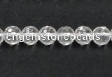 CNC08 15.5 inches 8mm faceted round grade AB natural white crystal beads