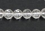 CNC09 15.5 inches 10mm faceted round grade AB natural white crystal beads
