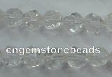 CNC100 15 inches 6mm faceted nuggets white crystal beads