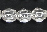 CNC16 13*18mm faceted nugget grade AB natural white crystal beads