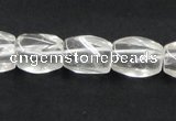 CNC21 10*15mm twisted oval grade AB natural white crystal beads