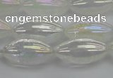 CNC212 15.5 inches 10*20mm rice AB-color white crystal beads