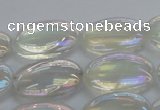 CNC218 15.5 inches 18*25mm oval AB-color white crystal beads