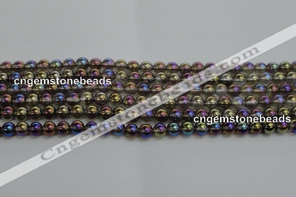 CNC251 15.5 inches 6mm round AB-color white crystal beads