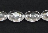 CNC26 13*18mm faceted oval grade AB natural white crystal beads